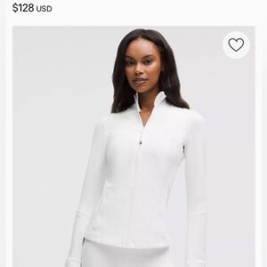 White lululemon define jacket luon